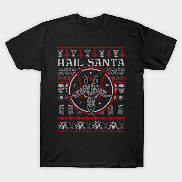 Satanic Christmas Hail Santa Ugly Sweater